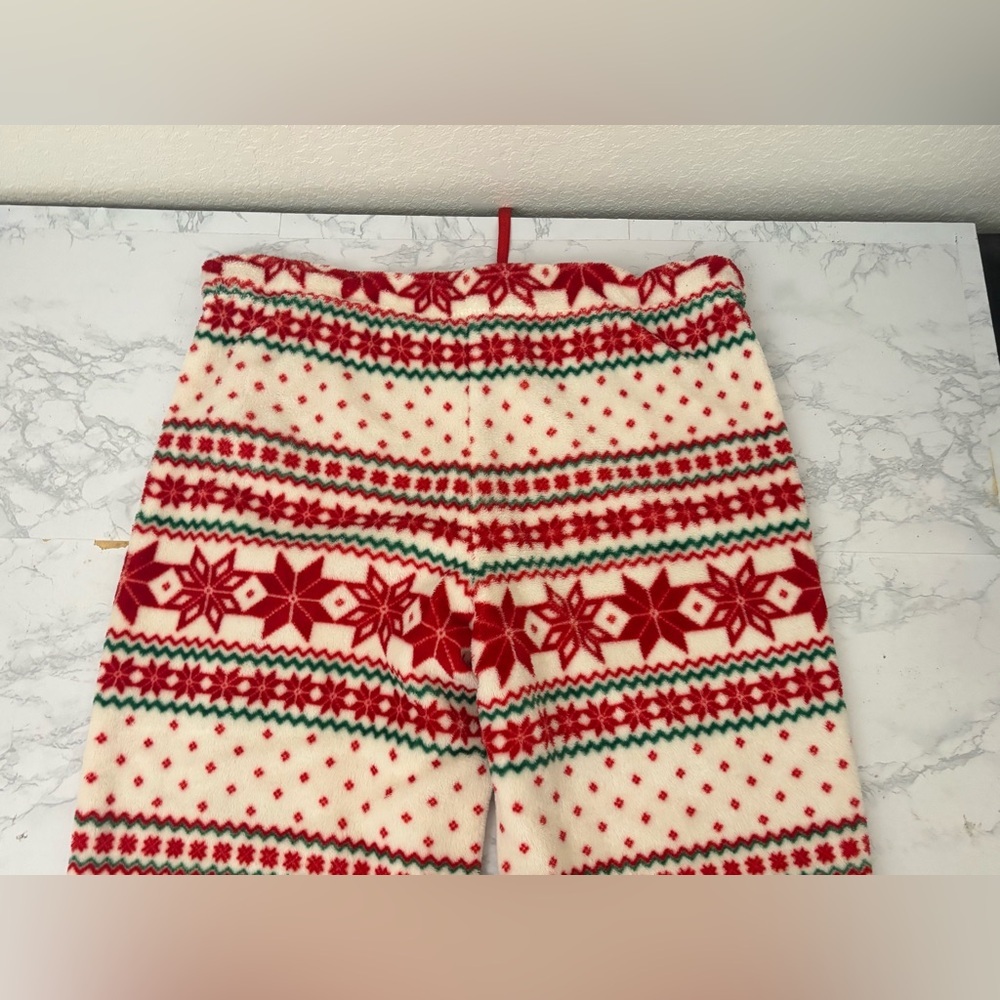 Secret Treasures Holiday Fleece Pajama Pants Size L 12-14 Red White Green​ - Picture 4 of 5
